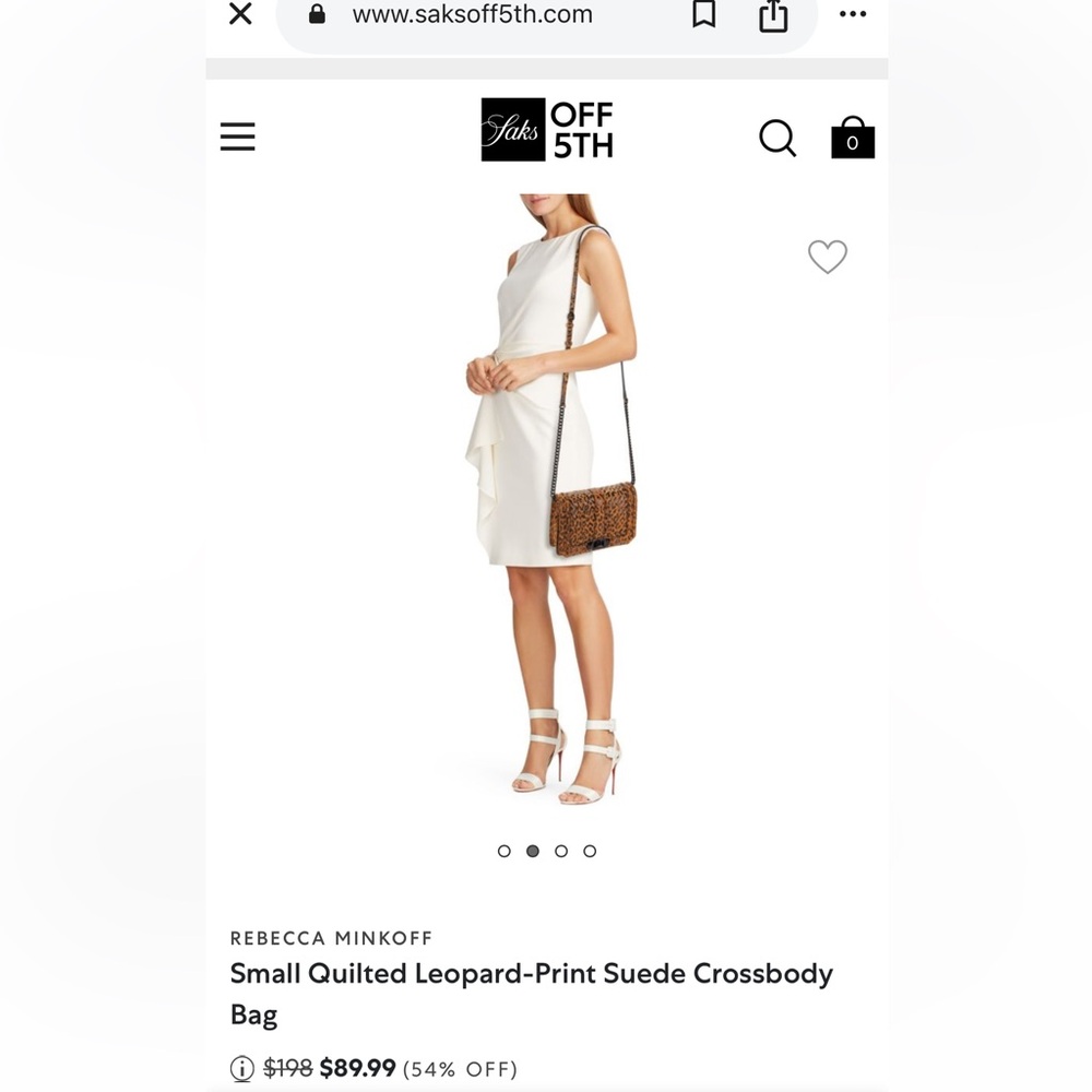 Rebecca Minkoff Small Leopard Print Suede Crossbody Bag - Picture 7 of 7